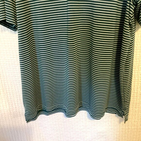 Croft & Barrow Men's 3-Button Polo Striped Golf Shirt Size XXL Green White - Picture 4 of 8